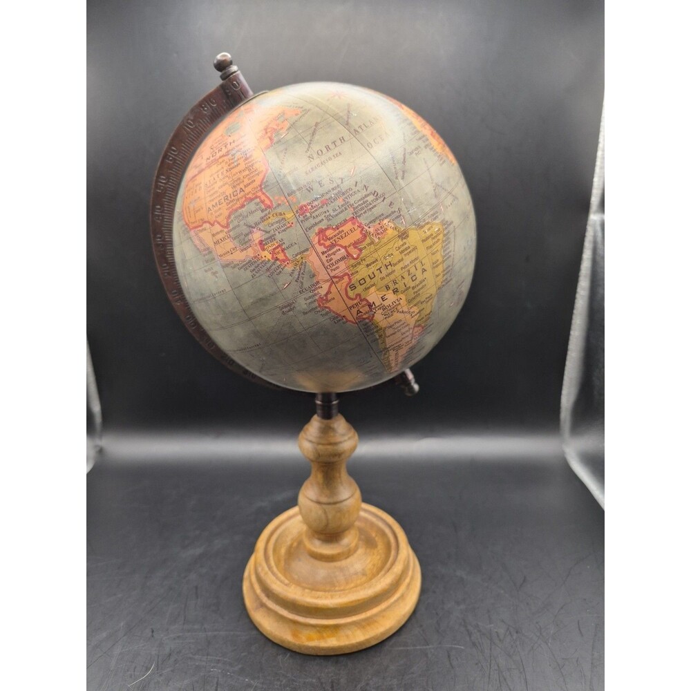 Studio Decor Heritage Home Desk Tabletop Globe with Wooden Stand